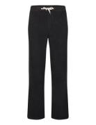 Elastic Waist Corduroy Pants Black Lindbergh