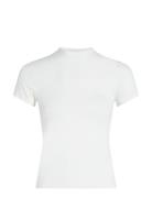 Modal Stretch C-Neck Slim Top Ss White Calvin Klein