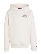 Th Logo Puff Print Reg Hoodie White Tommy Hilfiger