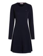 Soft Wool Flared C-Nk Swt Dress Navy Tommy Hilfiger