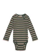 Body L/S Modal Multi Striped Green Petit Piao