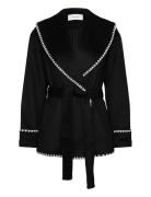 Yara Shawl Collar Wool Blend Jacket Black Bubbleroom