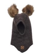 Wool Fullface W. Pom Pom Brown Mikk-line