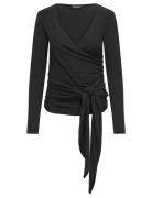 Olmskin L/S Wrap Nursing Top Jrs Black Only Maternity