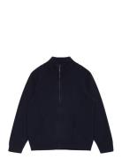 Zipped Cardigan Navy Mango