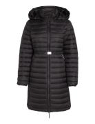 Lw Padded Smocking Knee Coat Black Calvin Klein