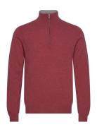 Man Half Zip Red Davida Cashmere