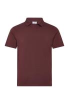 Stretch Cotton Polo T-Shirt Burgundy Filippa K