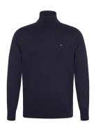 Pima Org Ctn Cashmere Roll Neck Navy Tommy Hilfiger