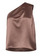 Elle Satin Tank Brown Ahlvar Gallery