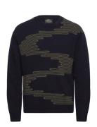 Eco Wool Vilhelm Lines Knit Navy Mads Nørgaard