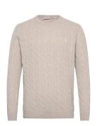 Phillips Brook Cable Crew Neck Sweater Angora Heather Beige Timberland