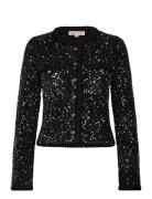 Sequin Pkt Snap Jkt Black Michael Kors