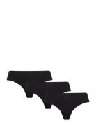 Seamless String 3-Pack Cotton Black Missya