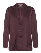 Sb Satin Blazer Burgundy Scotch & Soda