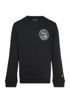 Football Logo Crew Neck Sweatshirt Black Lyle & Scott