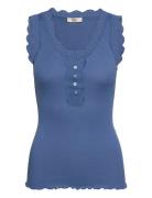 Rmwbalta Sl Regular Placket Top Blue RM By Rosemunde