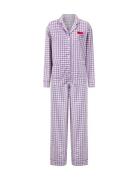 Chill Pill Gingham Pyjama Purple Anna + Nina