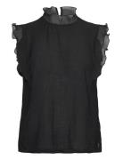 Top With Ruffles Black Coster Copenhagen