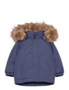 Parka W. Fake Fur Navy Color Kids