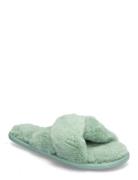 Lia Fake Fur Slipper Green Hunkemöller