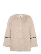 Kbpearly Fur Coat Cream Karen By Simonsen