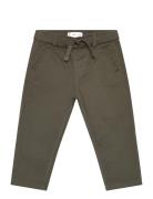 Elastic Waist Trousers Green Mango