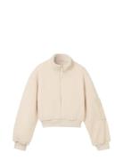 Cozy Teddy Sweat Jacket Cream Tom Tailor