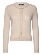 100% Wool Cardigan With Decorative Stitching Beige Mango