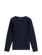 Ruffle Longsleeve Navy Tom Tailor