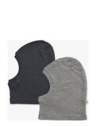 2 Wool Balaclava Kim Navy Wheat