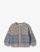 Jacquard Cardigan Vikki Grey Wheat