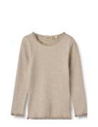 Rib T-Shirt L/S Reese Beige Wheat