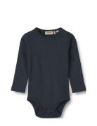 Rib Body L/S Spencer Navy Wheat