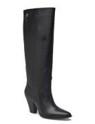 High Cowboy Heel Boot Leather Black Tommy Hilfiger