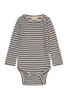 Body L/S Modal Striped Brown Petit Piao