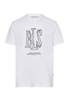 Handwritten Capital T-Shirt White BLS Hafnia