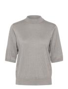 Crshimra Knit Blouse Grey Cream