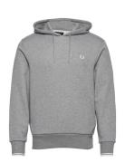 Tipped Hooded Sweatshirt Grey Fred Perry