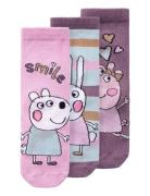 Nmfamina Peppapig 3P Sock Cplg Pink Name It