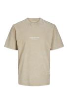 Jorvesterbro Wash Tee Ss Crew Neck Jnr Beige Jack & J S