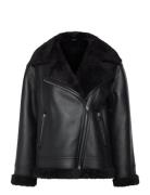 Jacket With Shearling-Effect Lining Black Mango