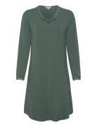 Bamboo - Nightdress With Long Sleev Khaki Lady Avenue