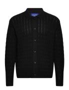 Jorwinter Knit Cable Polo Styd Aw24 Black Jack & J S