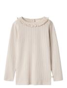 Nmfrachel Nis Ls Slim Top Lil Noos Beige Lil'Atelier