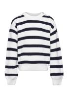 Knit Striped Sweater White Mango