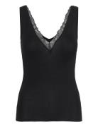 Warm Light Lace - Night Tank Top Black Etam