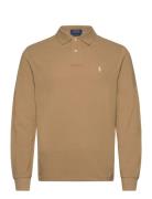 Custom Slim Fit Mesh Polo Shirt Beige Polo Ralph Lauren