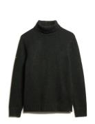 Brushed Roll Neck Jumper Black Superdry