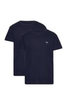 C-Neck T-Shirt 2-Pack Navy GANT